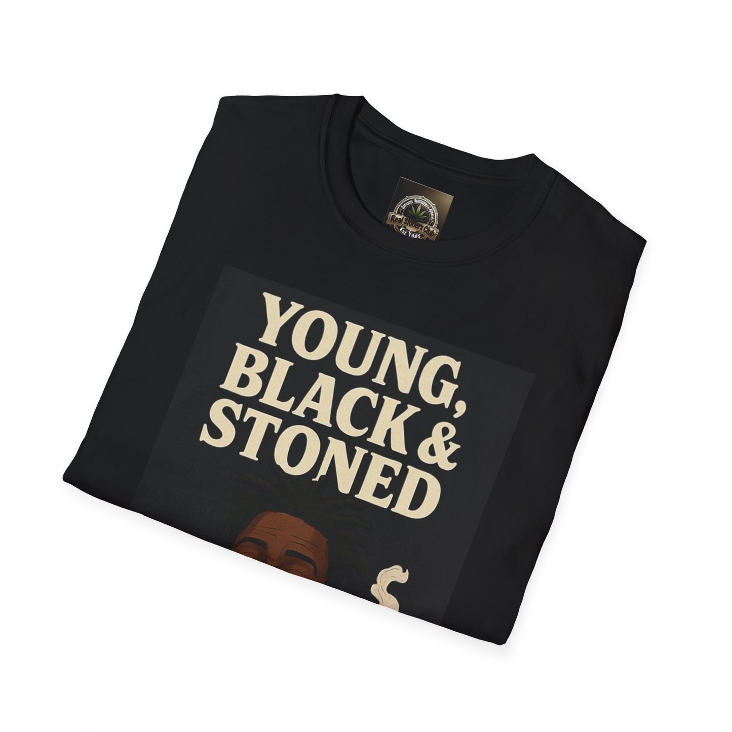 Young, Black & Stoned Unisex Softstyle T-Shirt | Casual Streetwear, Graphic Tee, Gift for Culture Enthusiasts, 420 Celebrations, [...]