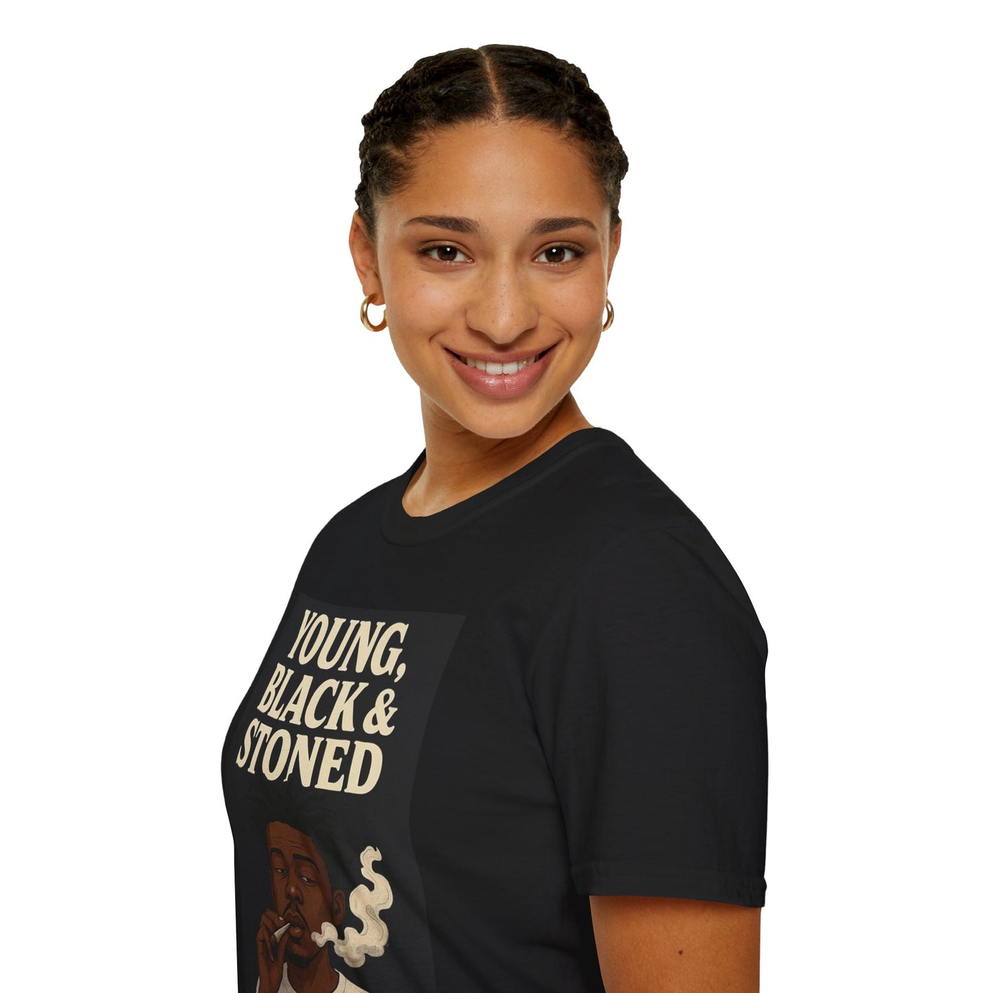 Young, Black & Stoned Unisex Softstyle T-Shirt | Casual Streetwear, Graphic Tee, Gift for Culture Enthusiasts, 420 Celebrations, [...]