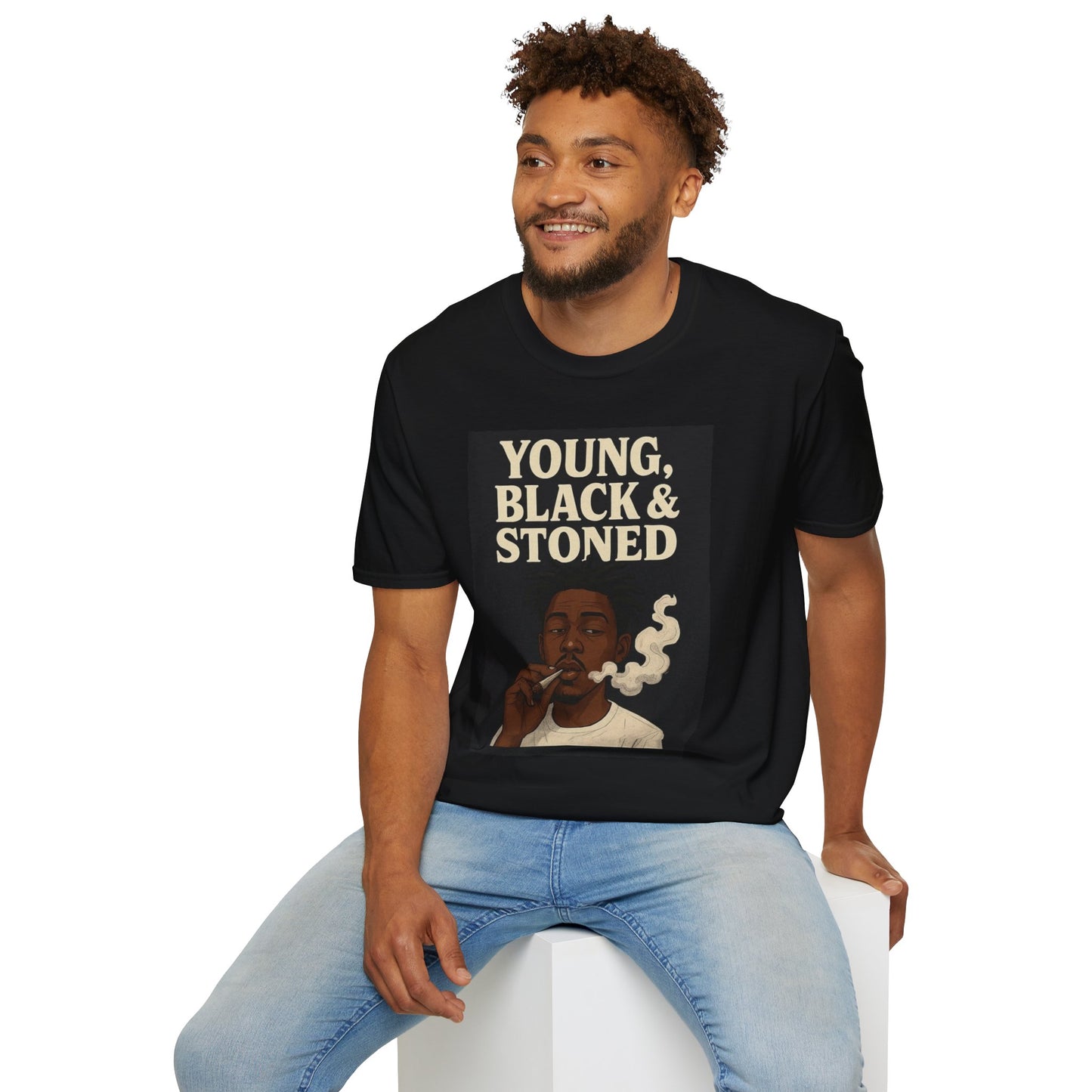 Young, Black & Stoned Unisex Softstyle T-Shirt | Casual Streetwear, Graphic Tee, Gift for Culture Enthusiasts, 420 Celebrations, [...]